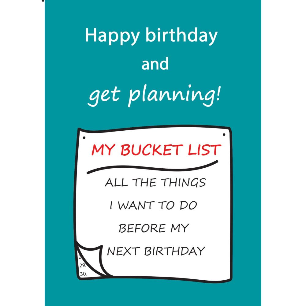 You Could Be A Bucket Lister