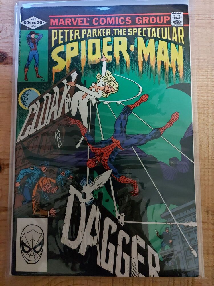 Peter Parker The Spectacular Spider-Man #64, 1st App Cloak & Dagger, 1982