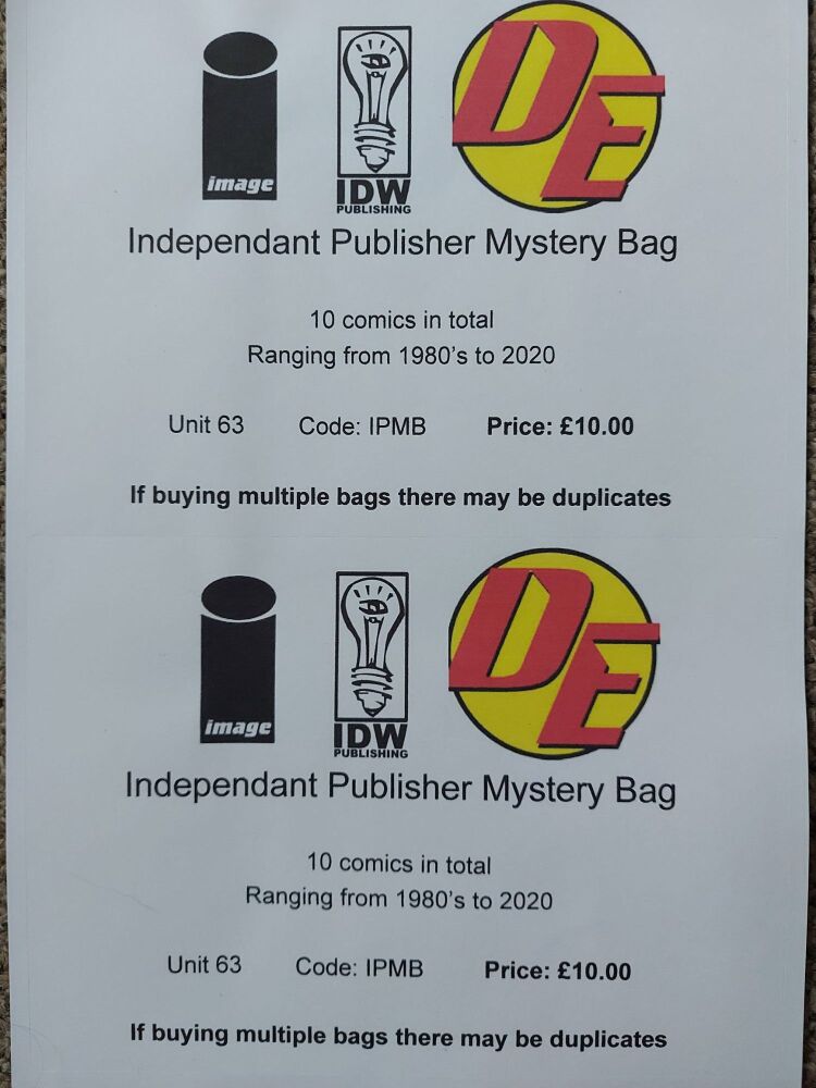 Independent Mystery Bags - 10 Random Comics - Image, IDW, Dark Horse, Dynamite