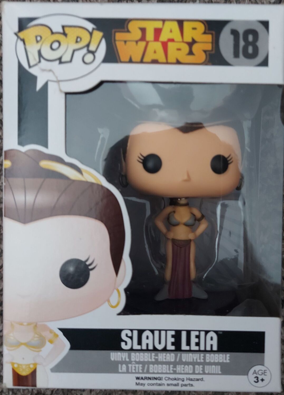 Funko POP! Star Wars - Slave Leia #18 - 2013 Vaulted/Retired Box Damaged