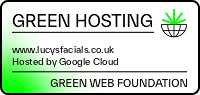 1.	Green Hosting badge â€“ Lucyâ€™s Facials website is eco-conscious and carbon-neutral, supporting green beauty values.