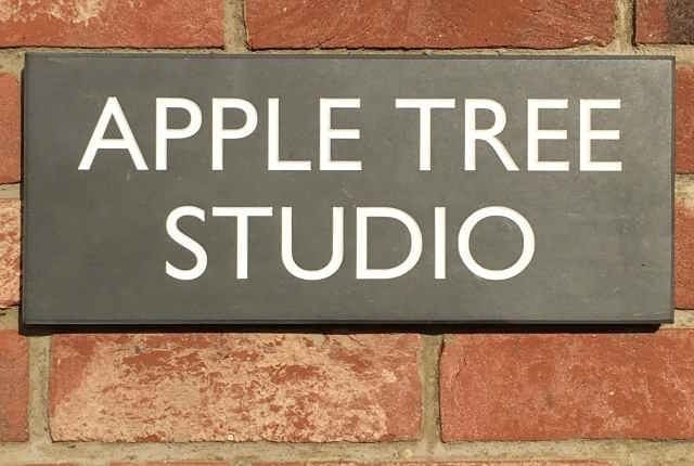 Apple Tree Studio sign, home to Lucy's natural facial therapies in the heart of Somerset.