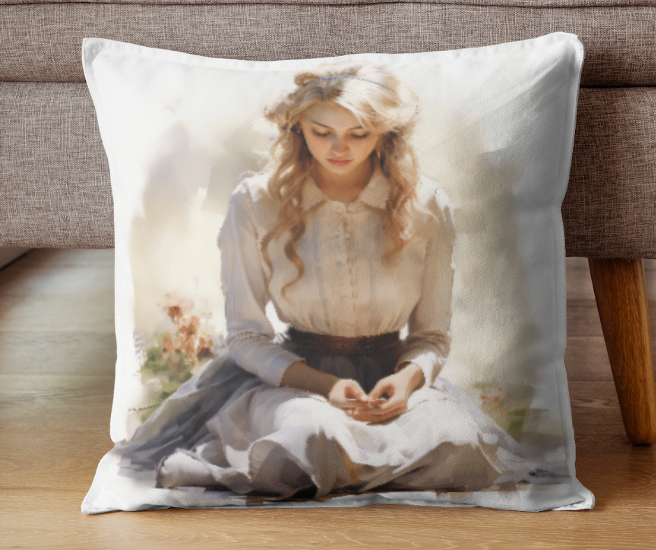 Woman Praying Scatter Cushion