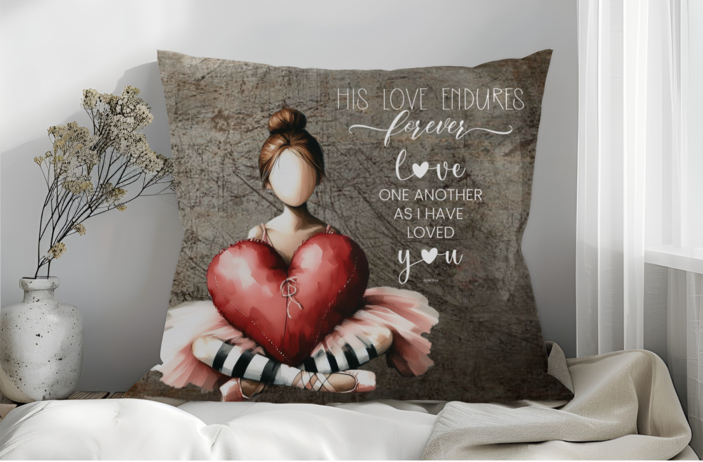 His love endures forever Scatter Cushion