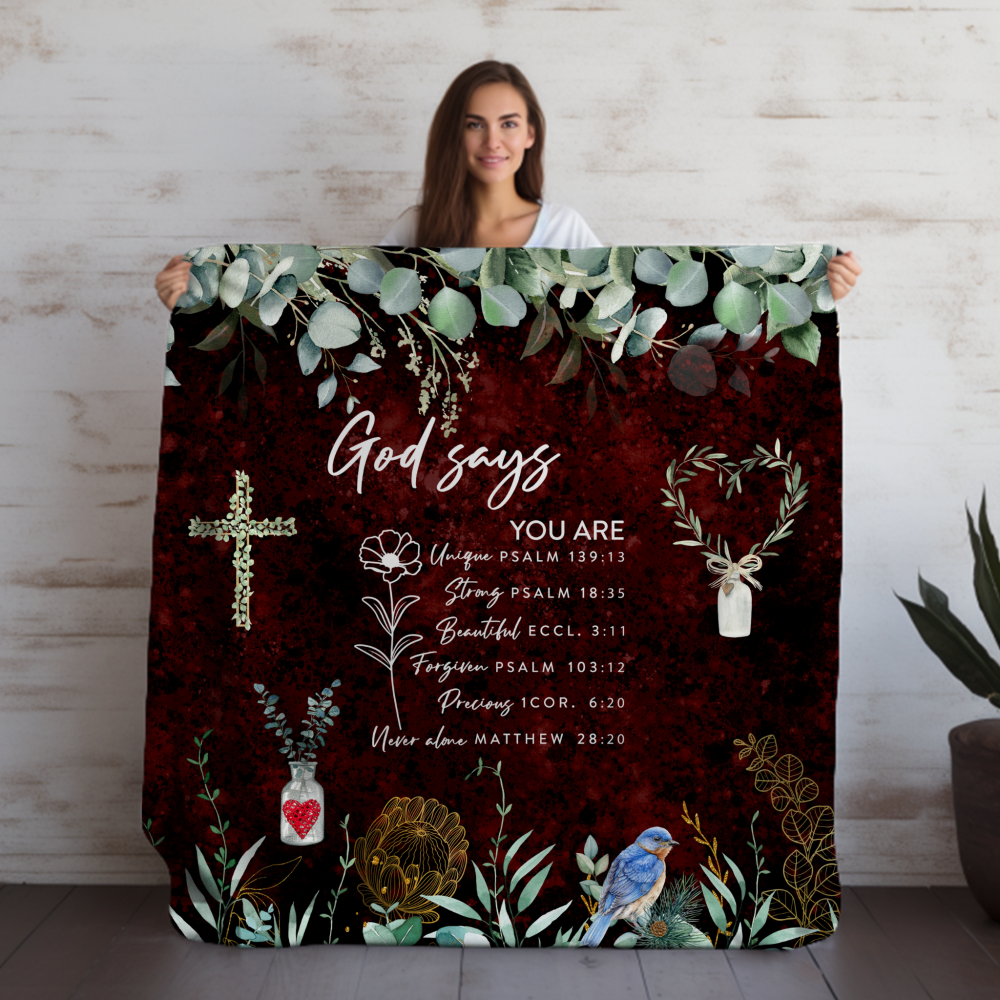 God says... Fleece Blanket