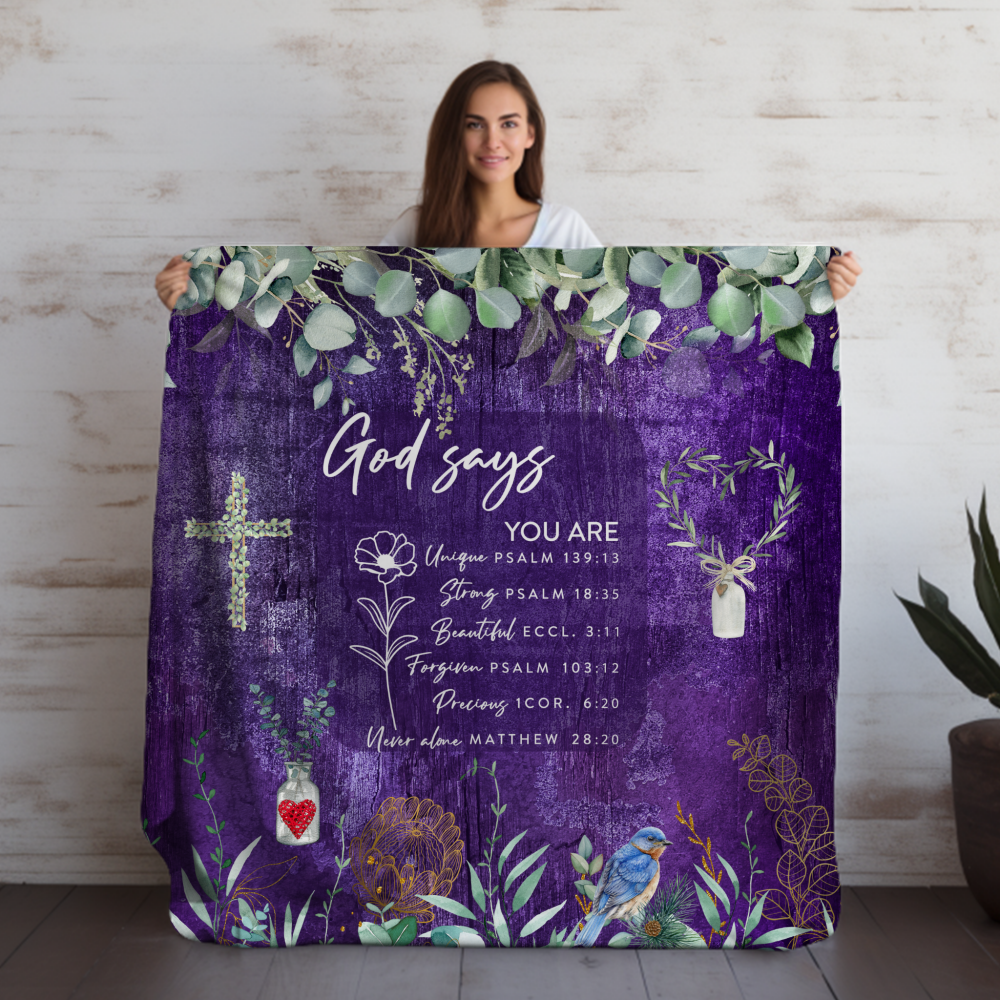 God says... Fleece Blanket