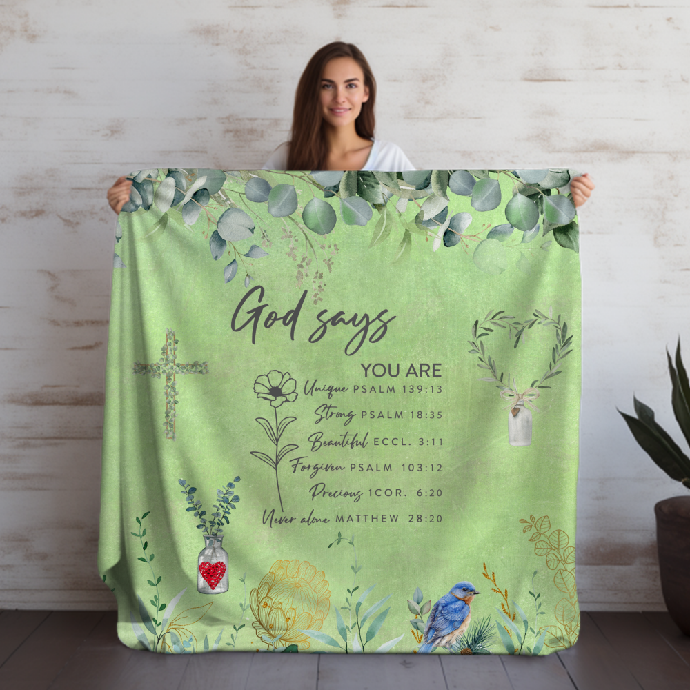 God says... Fleece Blanket