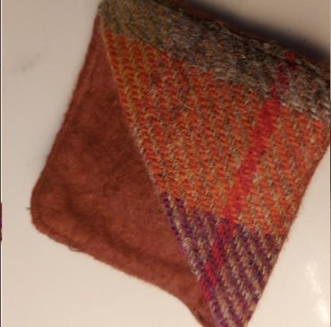 Harris Tweed Bookmark Orange Check