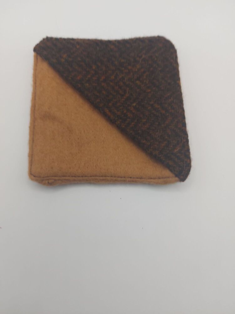 Dark & light brown tweed bookmark