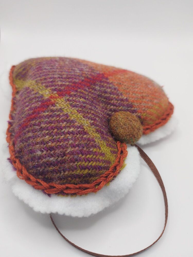 Harris Tweed hanging heart