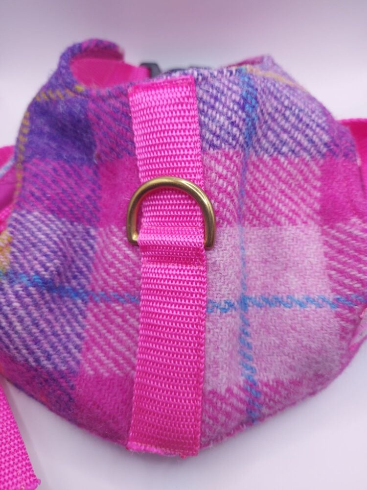 Pink Harris Tweed Harness Coat