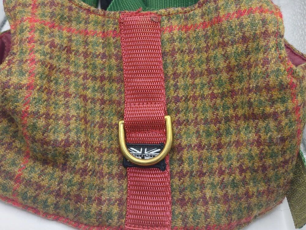 Donegal Tweed Dog Harness Coat