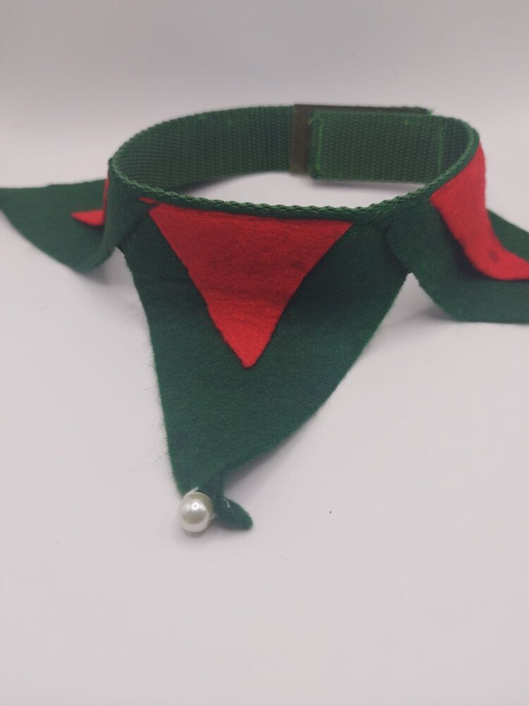 Elf Christmas Fun Velcro Dog Collar