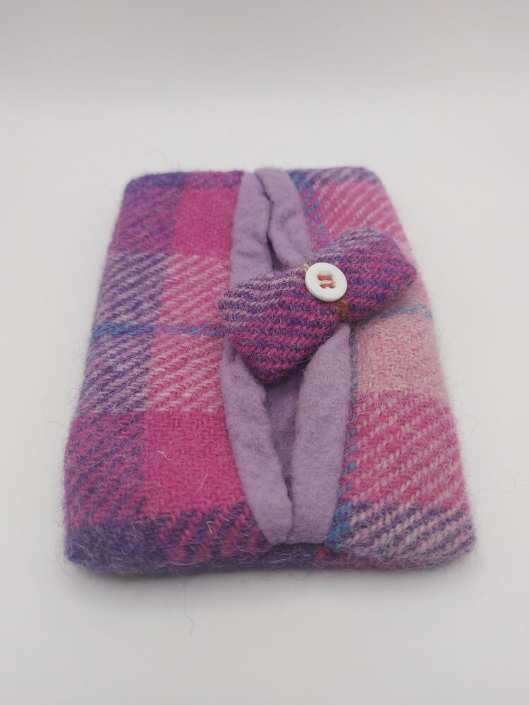 Pink Handbag Tweed Tissue Holder