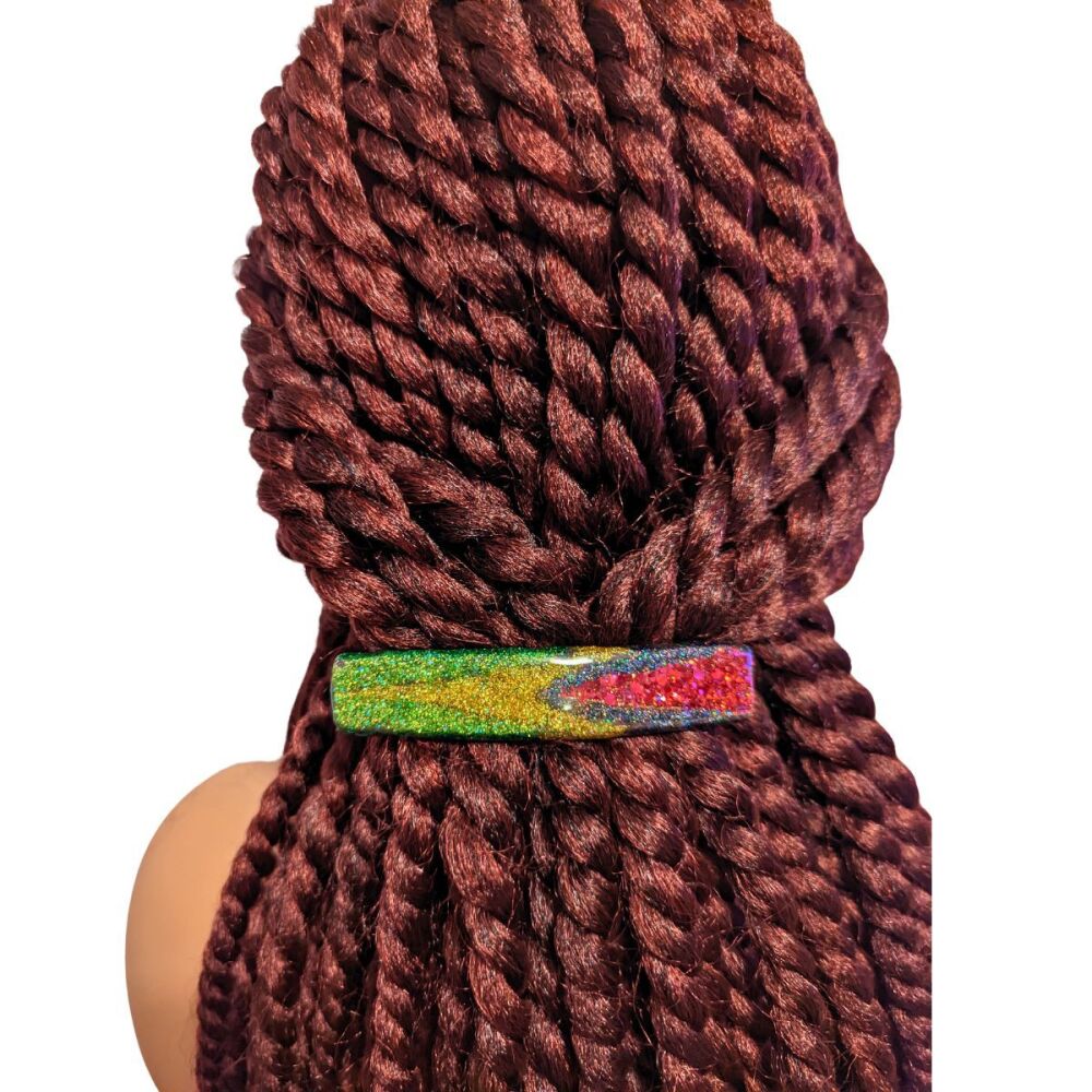 Large Guyana Flag  Hair Clip
