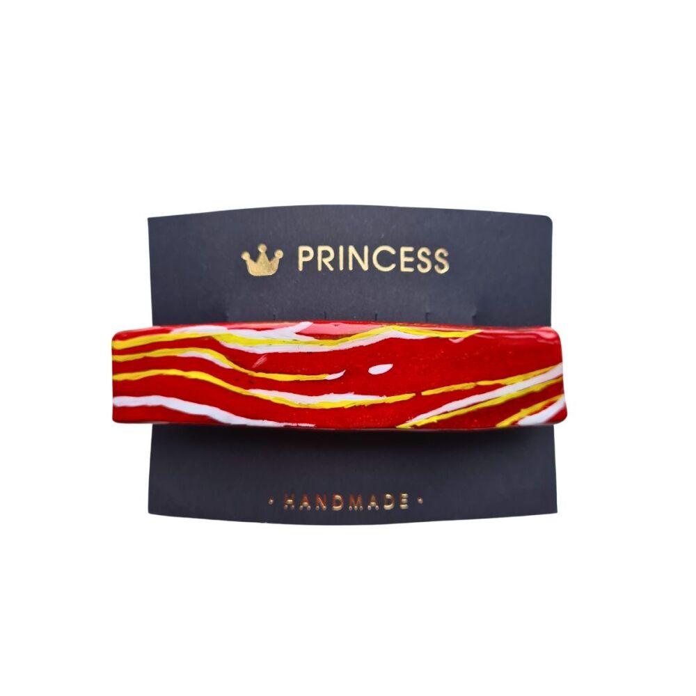 Red Hair Clip in flames