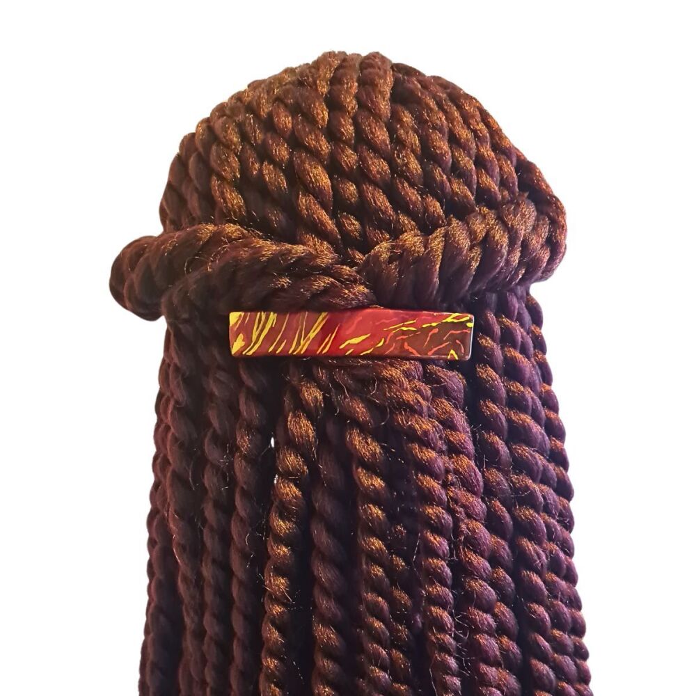 Red Hair Clip in flame effect