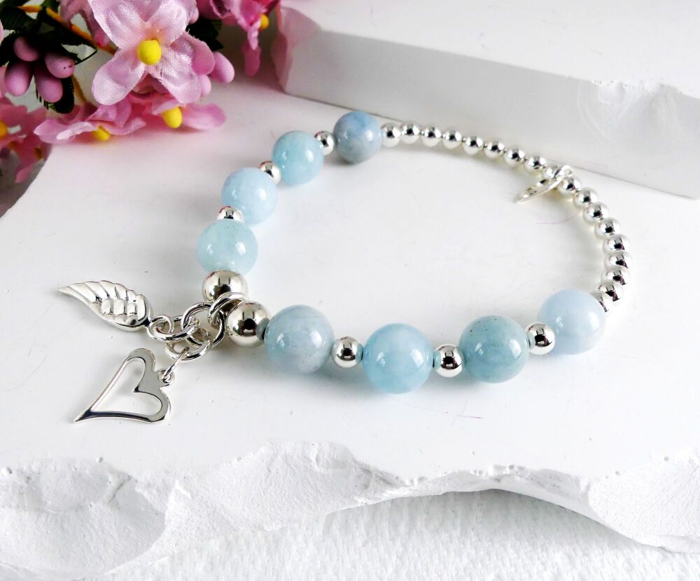 Aquamarine Charm Bracelet