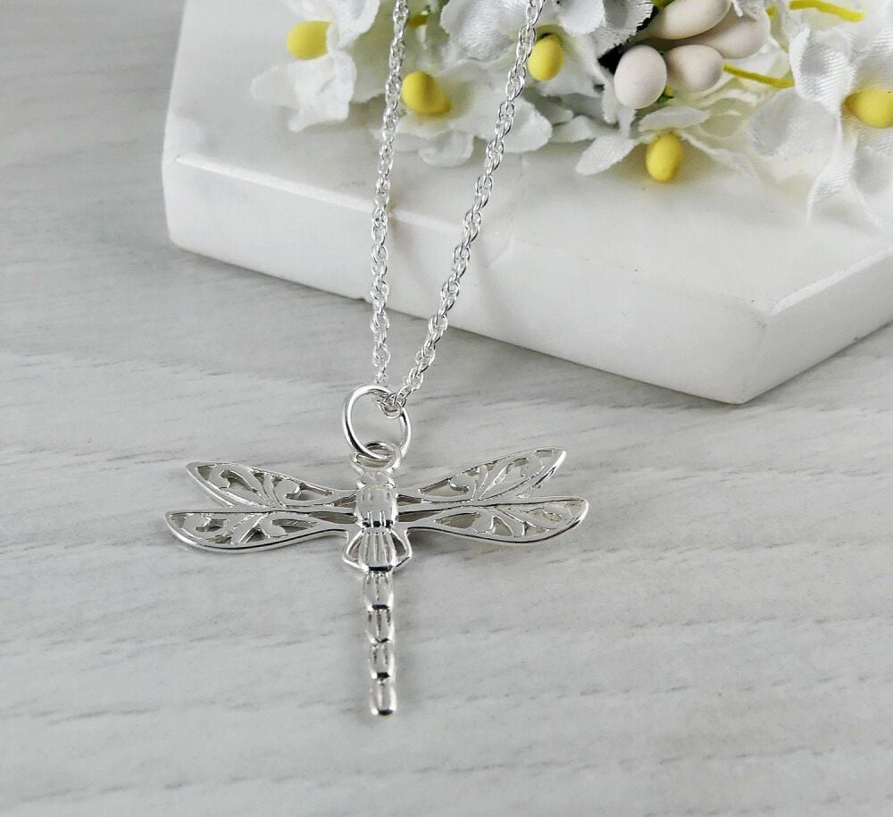 Sterling Silver Dragonfly Necklace