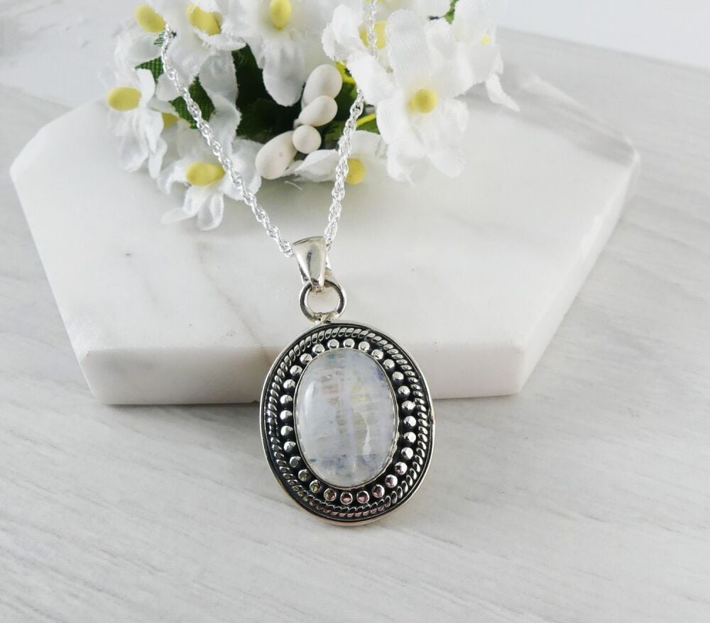 Moonstone Oval  Pendant