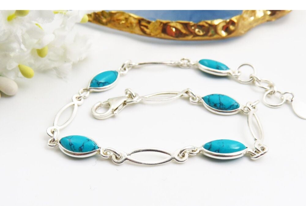 Silver Turquoise Bracelet