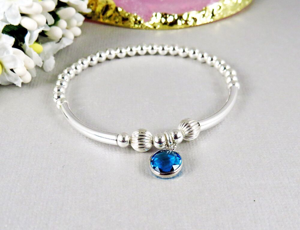 Sterling Silver Birthstone Bracelet