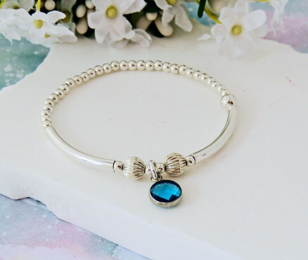Sterling Silver Birthstone Bracelet