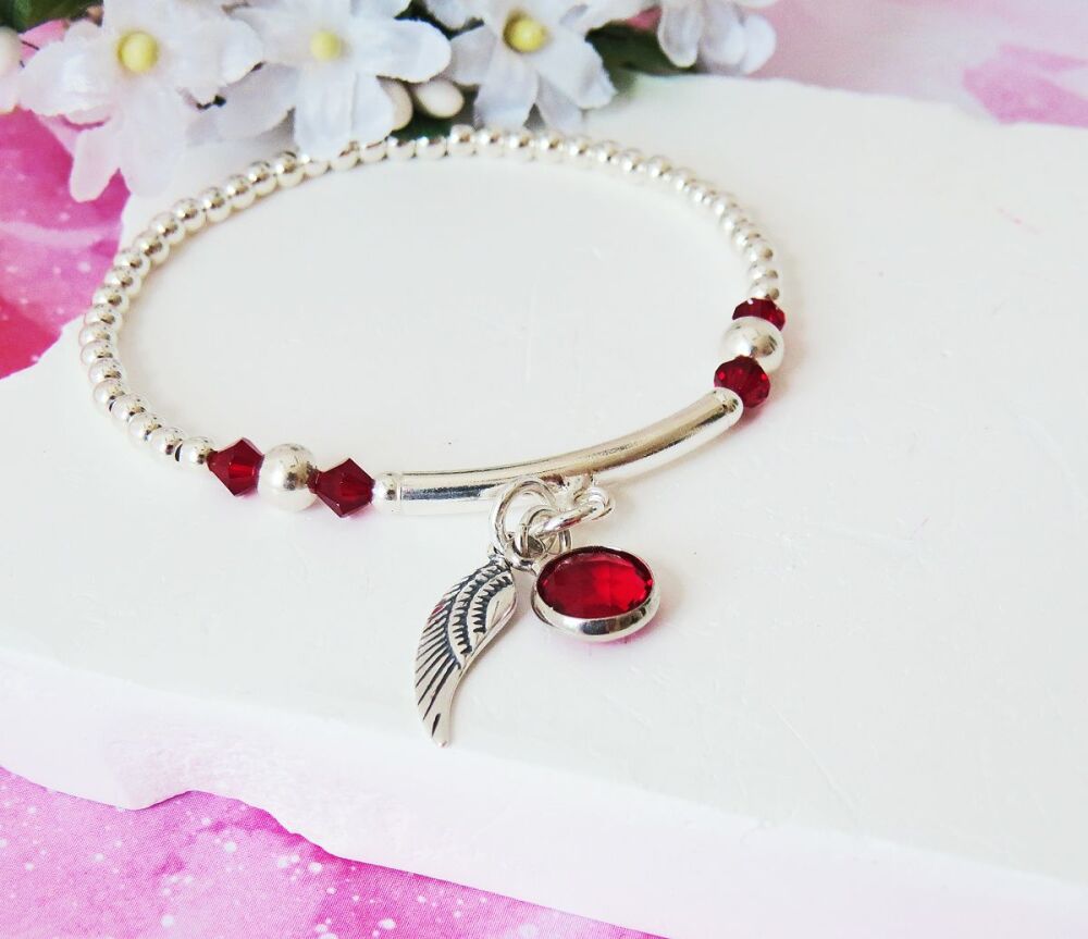 Garnet Charm Bracelet