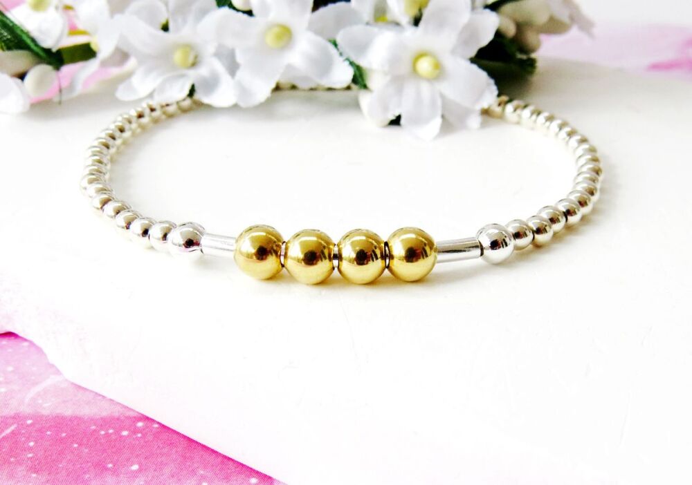 Gold Bead Bracelet
