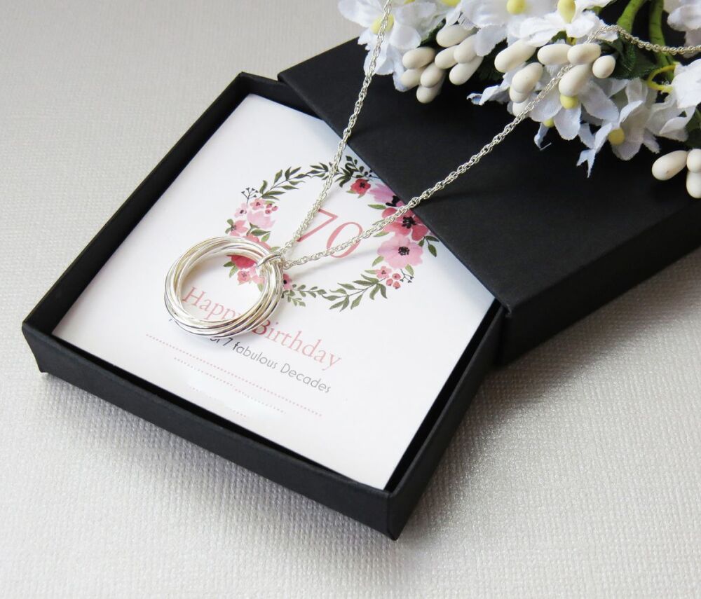Silver 7 Ring Necklace