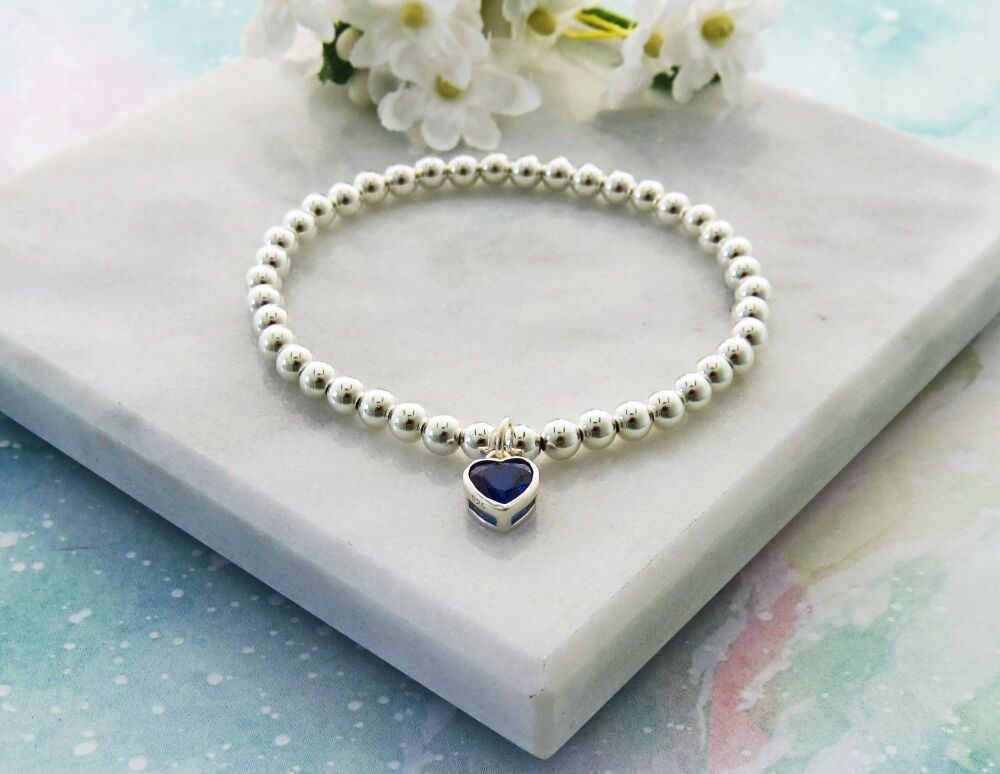 Silver Sapphire Bracelet