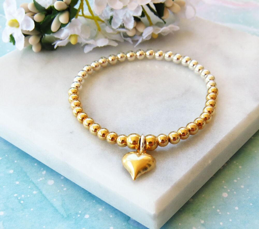 Gold Charm Bracelet Set