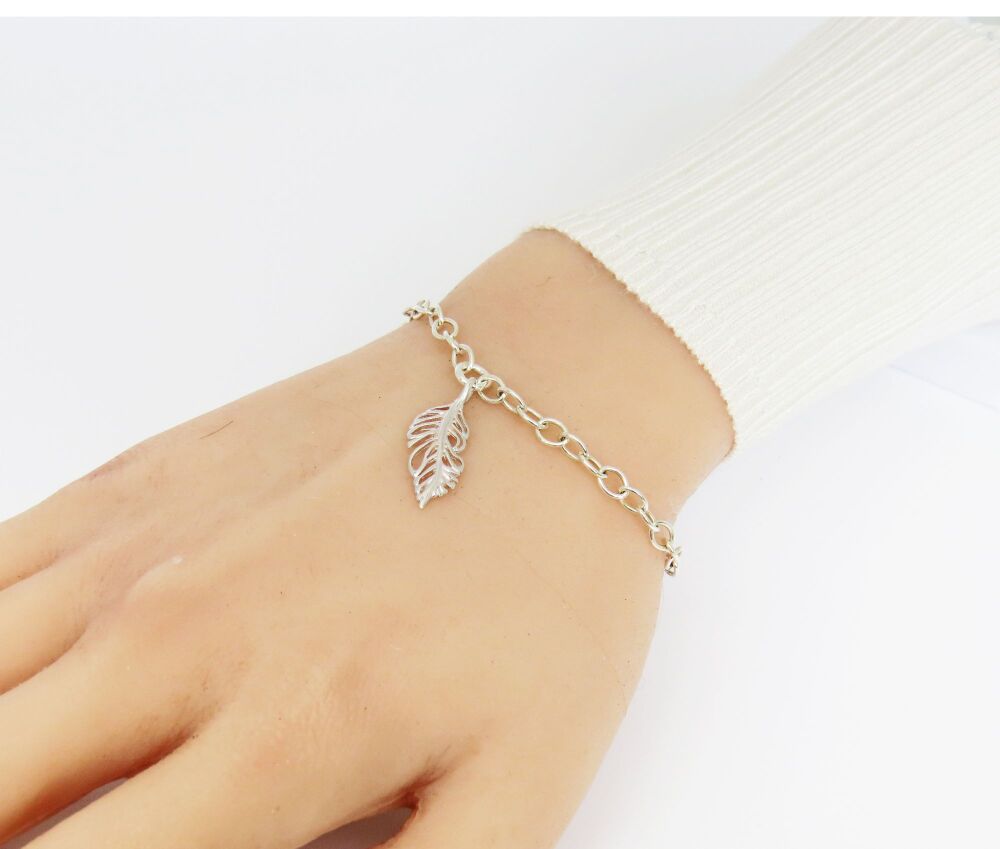 Amethyst Gemstone Link Bracelet