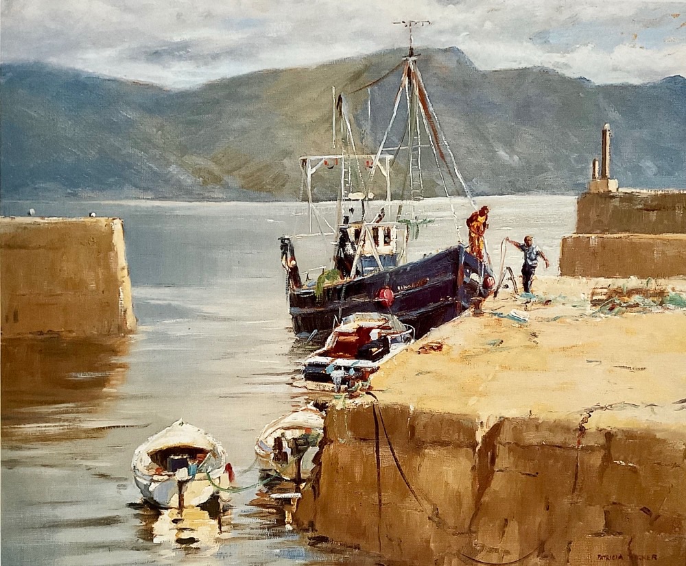 The Queen Catherine pulling in to Purteen Harbour, Achill Island Co. Mayo
