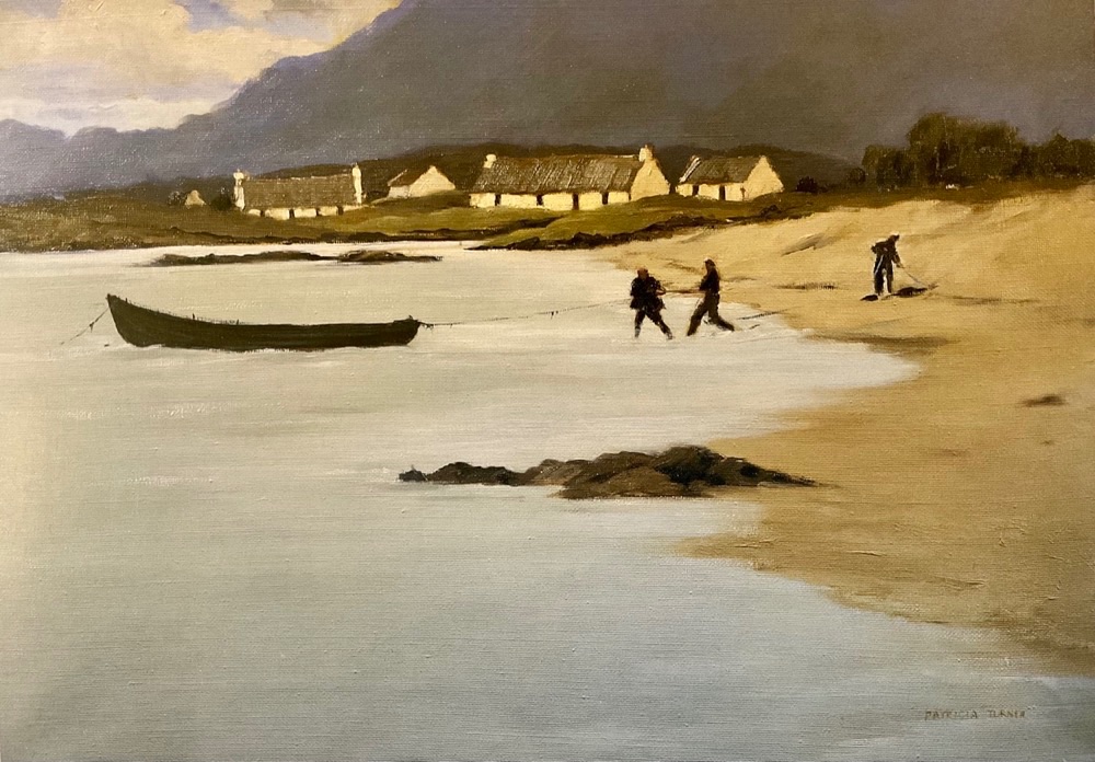 Pulling in the currach , Renvyle Connemara