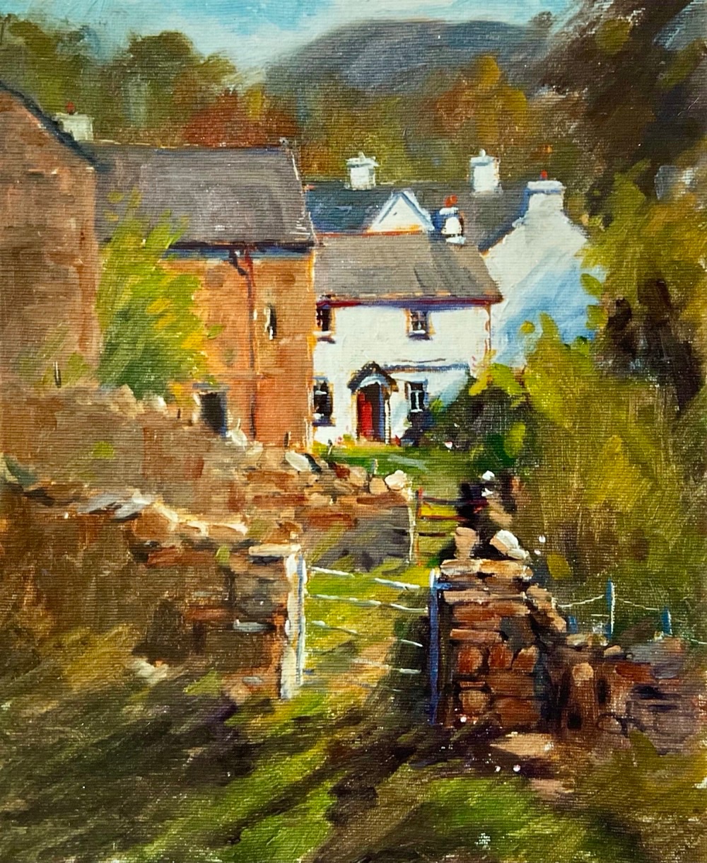 White cottage in Troutbeck, Lake District