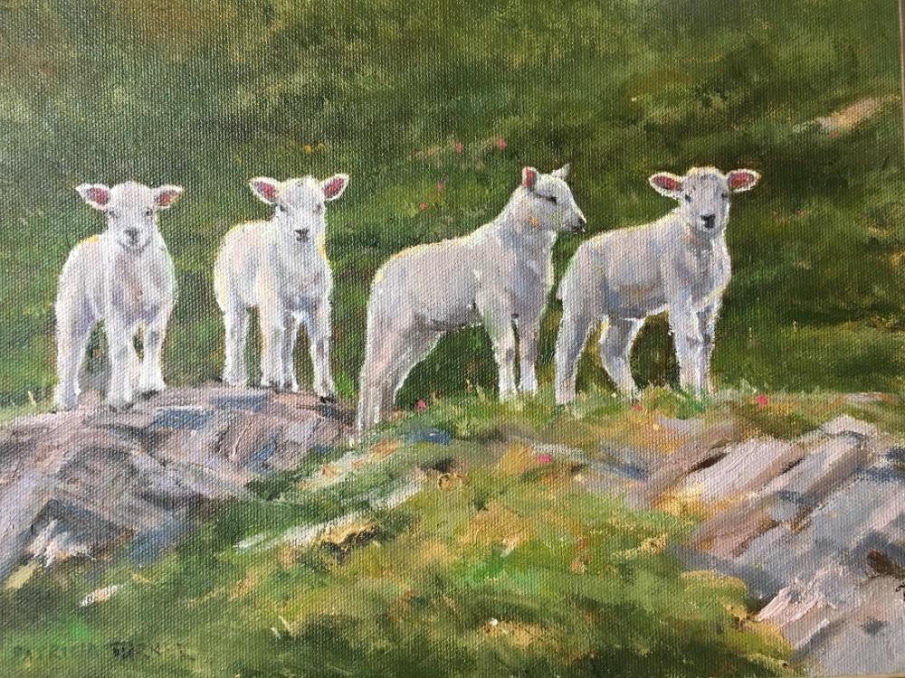 Four in a row, Lake District, 21 x 29 cms (Unframed)