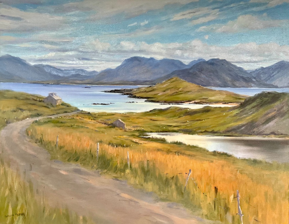 The Twelve Bens Connemara, From Inishboffin, Ireland, 24 x 30 inches (Unframed)