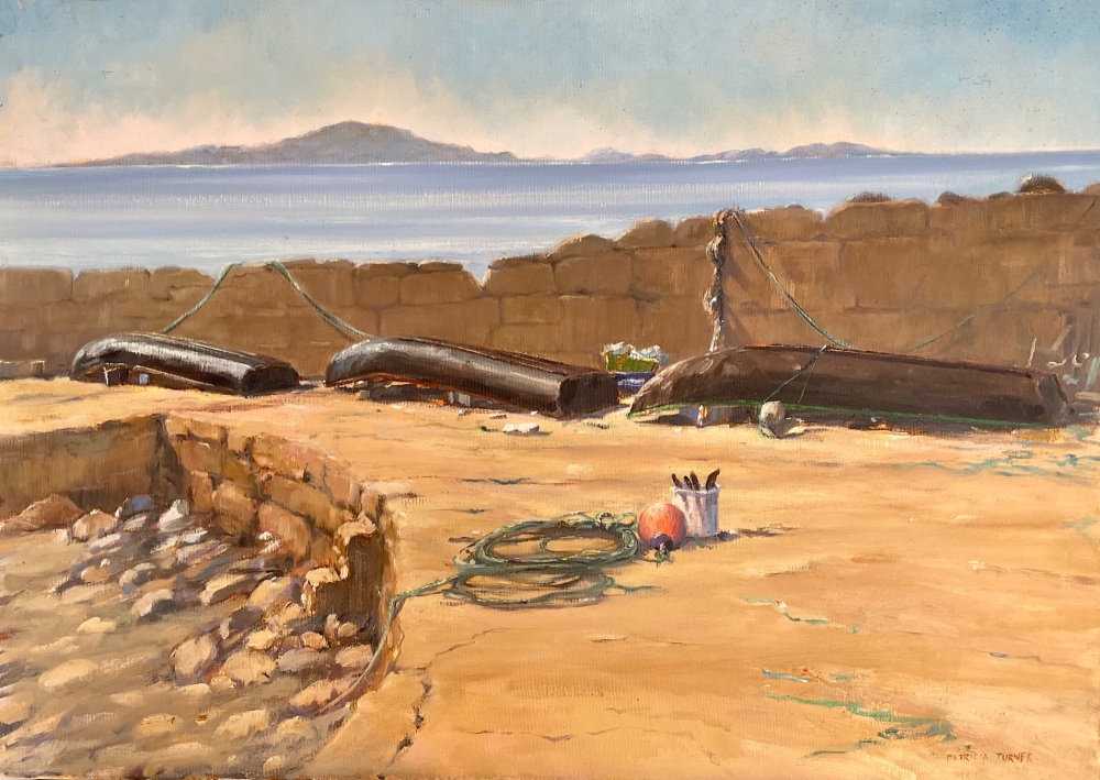 Currachs at Dooega, Achill Island, Co. Mayo,  20 x 28 inches (Unframed)