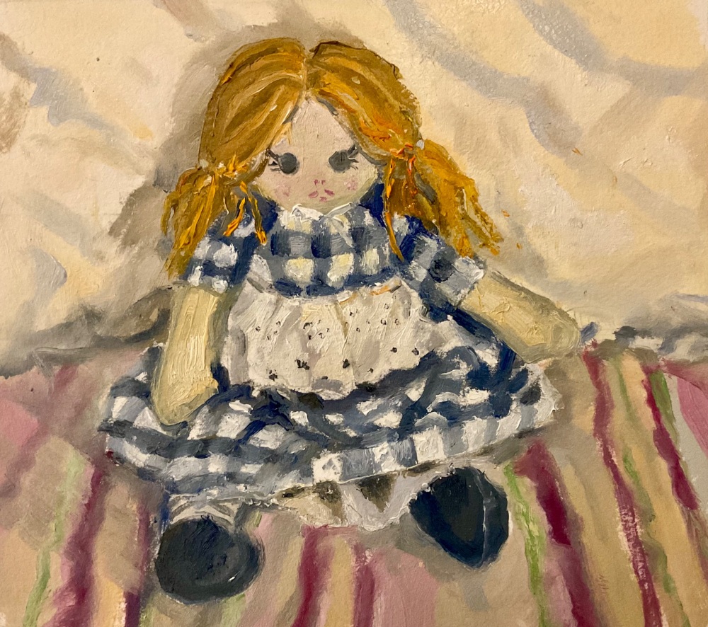 Her Doll 24 x 39 cms (Unframed)