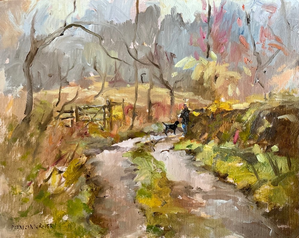 Autumn walk, Halecat, Witherslack, Lake District, 24 x 30 cms (Unframed)