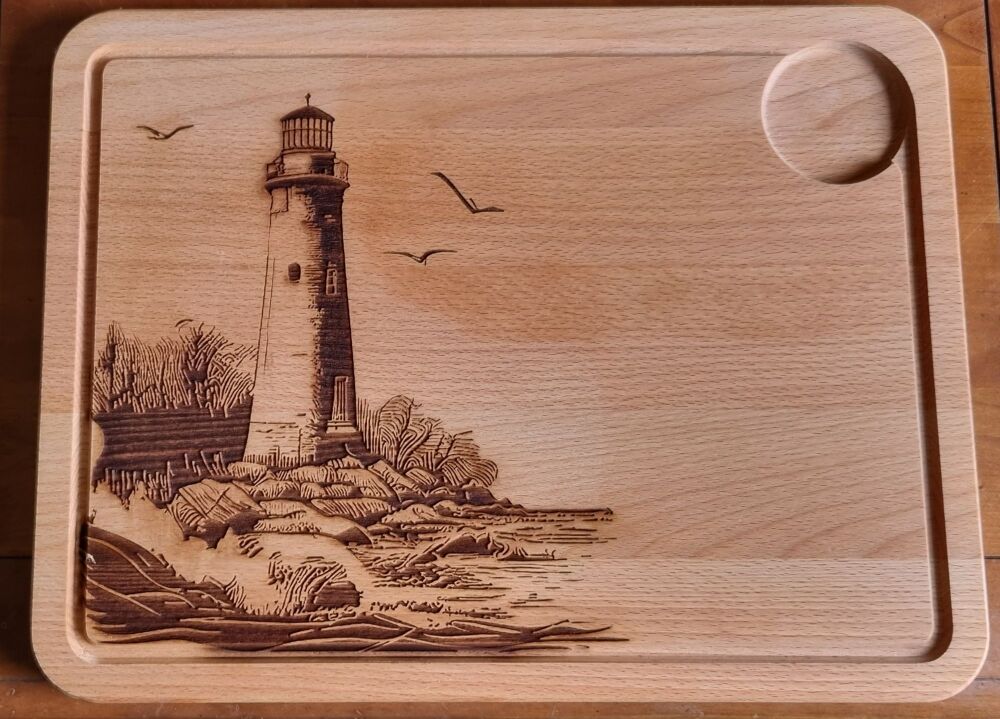 Large Chopping Board With Lighthouse