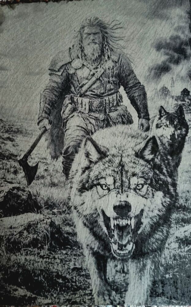 Viking with Wolves