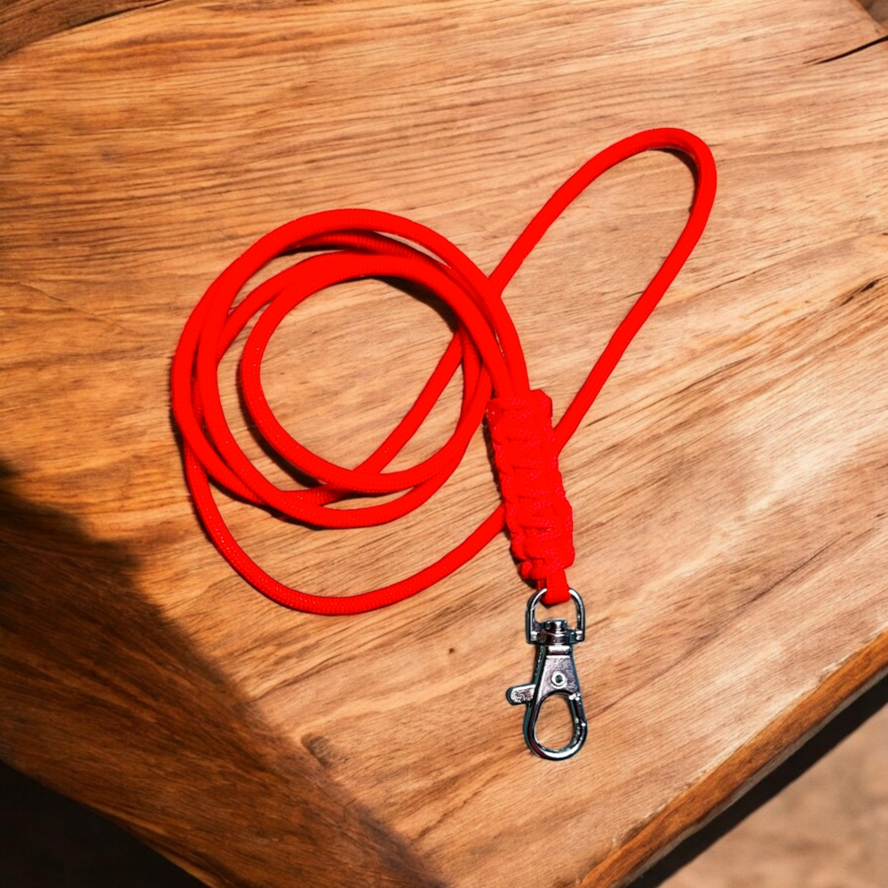 Paracord lanyard. High quality. Durable. Vibrant red