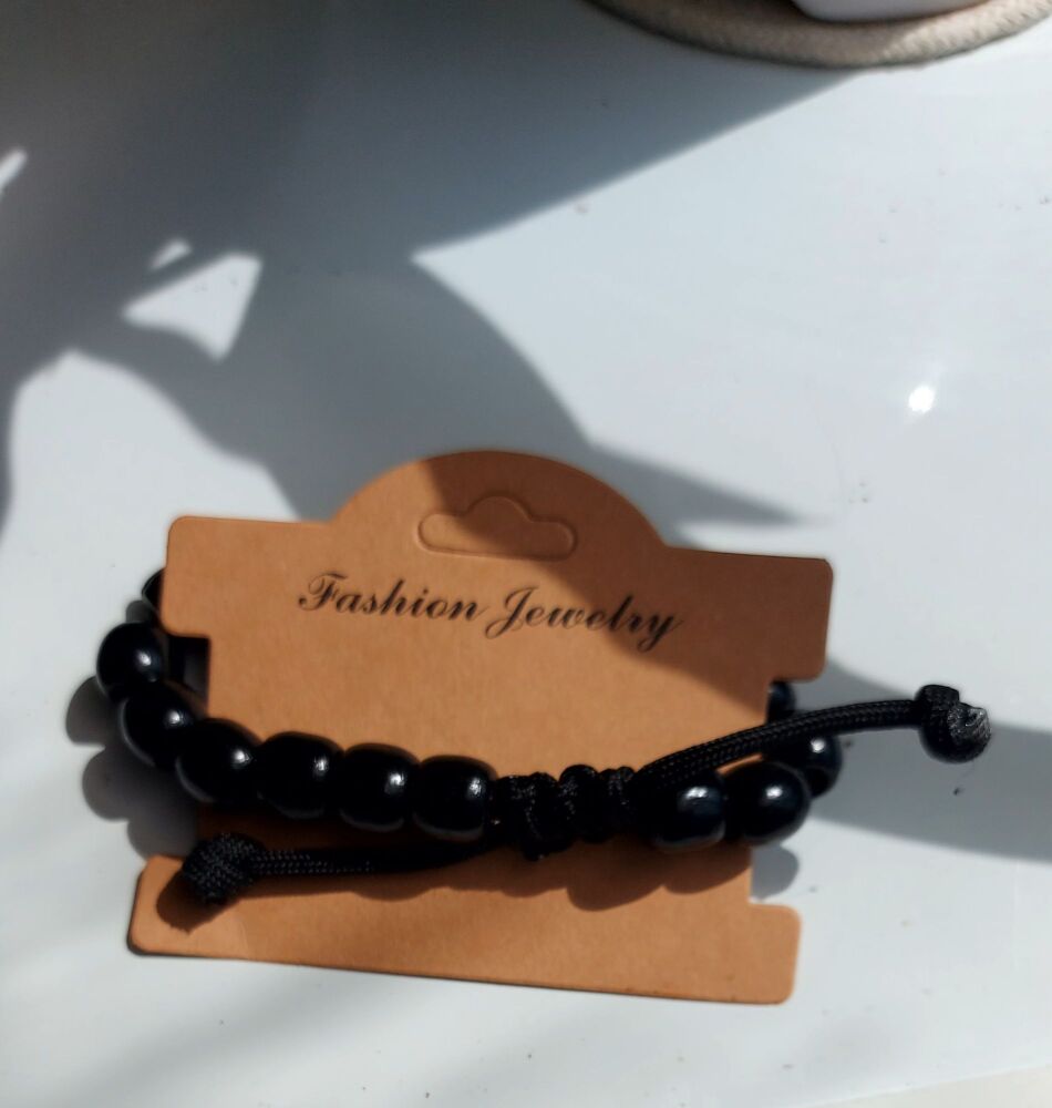 Handmade bead and paracord mens bracelet