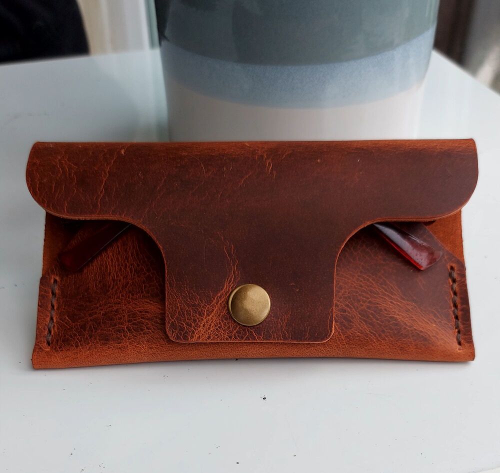 Handmade leather spectacle case