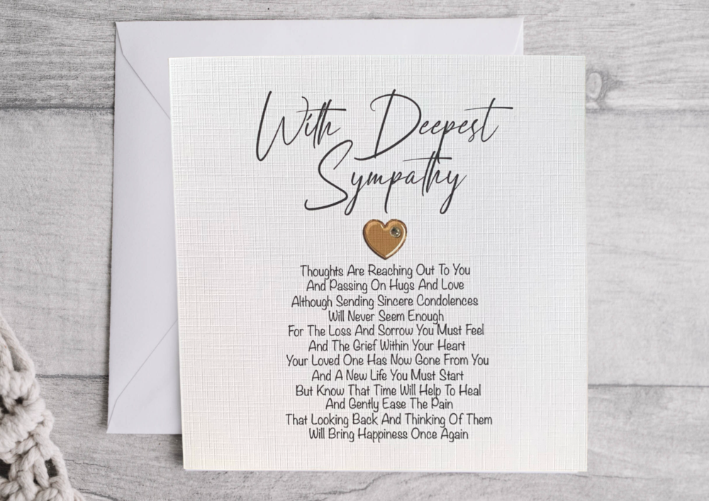 WITH DEEPEST SYMPATHY CARD