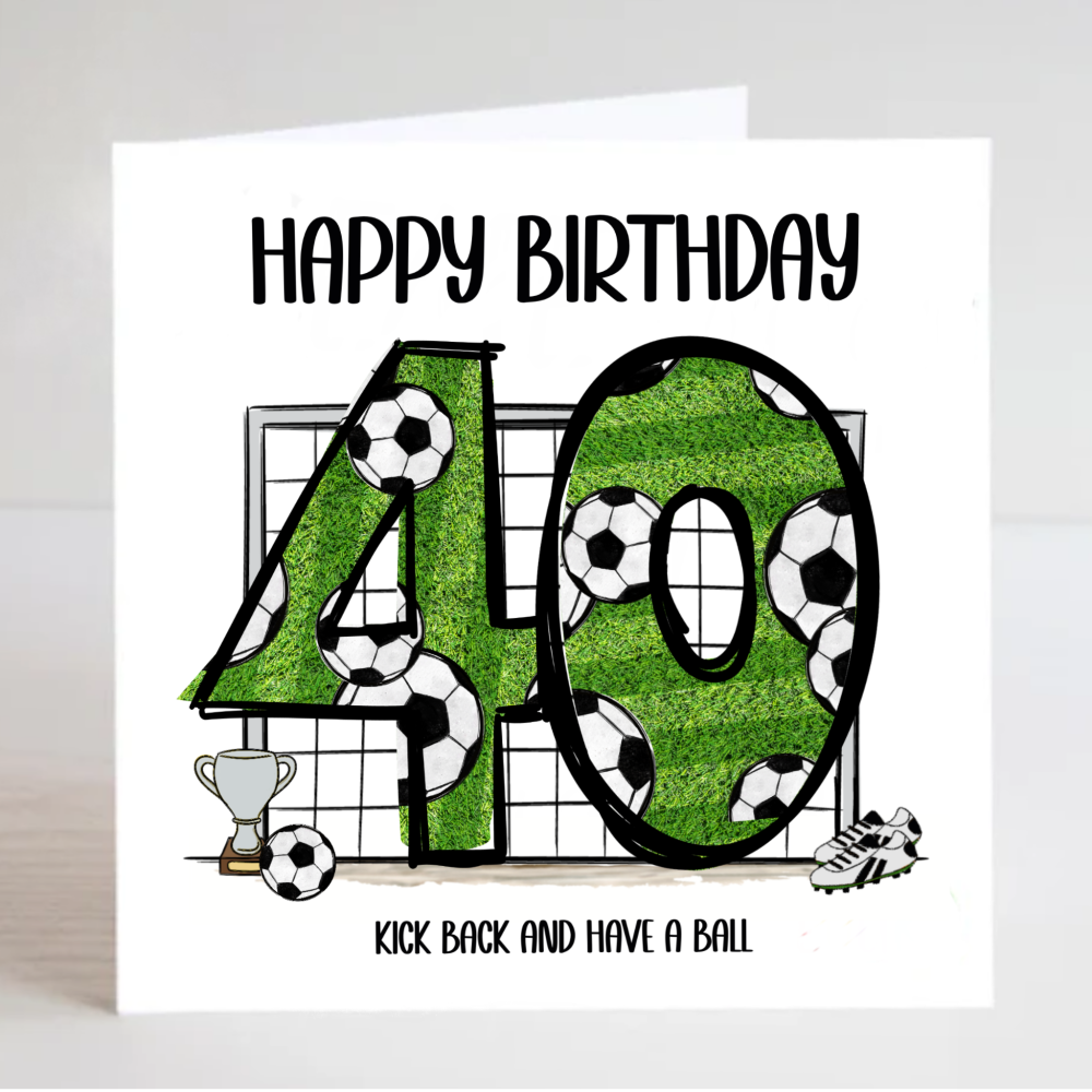 FOOTBALL ADULT MILESTONE AGE BIRTHDAY CARD