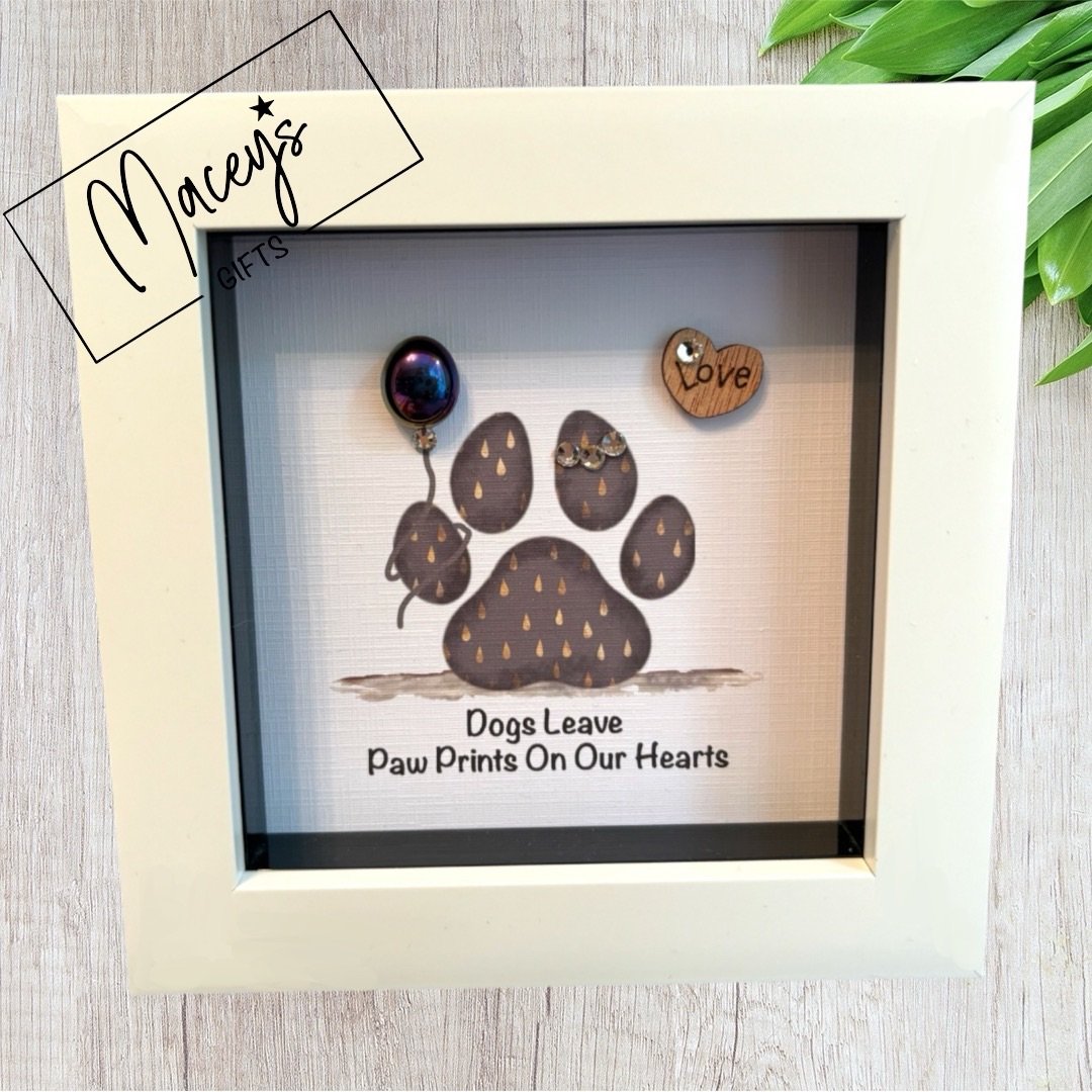 DOGS LEAVE PAW PRINTS FRAME