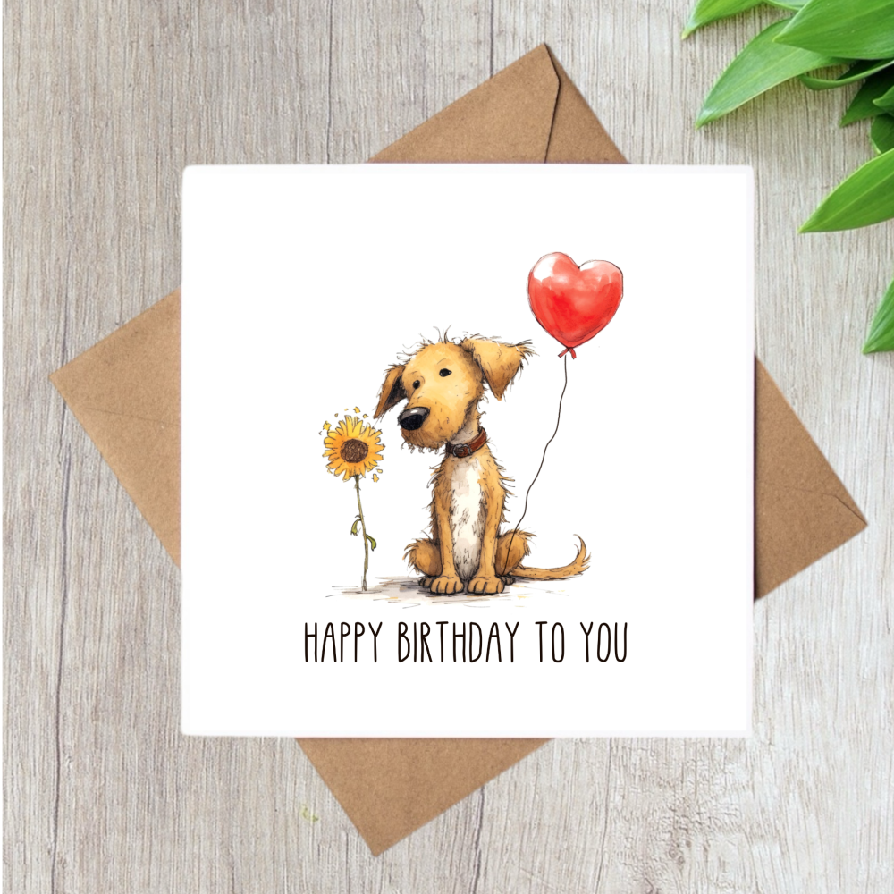 SCRUFFY DOG HAPPY BIRTHDAY TO YOU